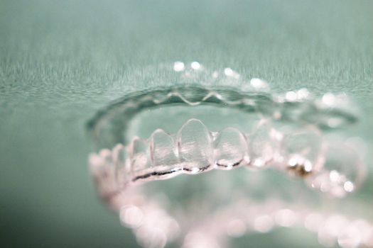 Retainer splint and transparent teeth corrector. No people