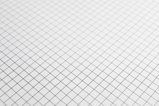 Sheet of notebook with grid texture as background, space for text