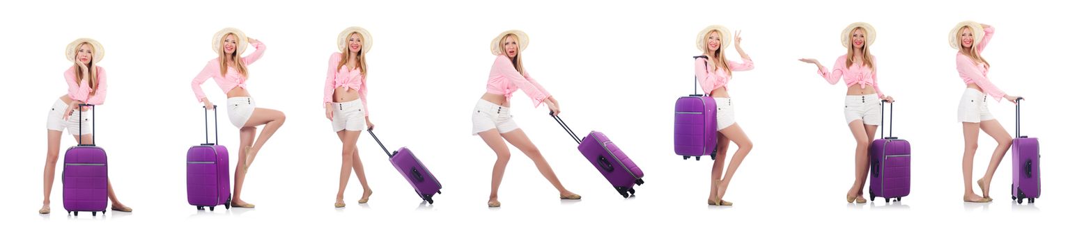 Woman preparing for travel on summer vacation