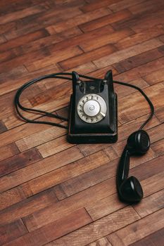 old retro telephone classic style antique communication technology. High quality photo