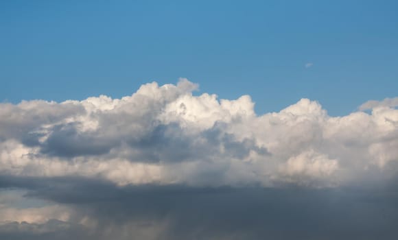 Beautiful white clouds on the blue sky