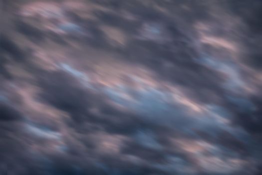 Dramatic sky with blurred stormy clouds. Nature background
