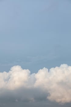 Beautiful white clouds on the blue sky