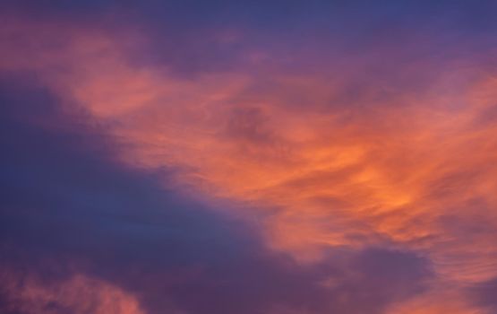Dramatic red cloudscape area for background