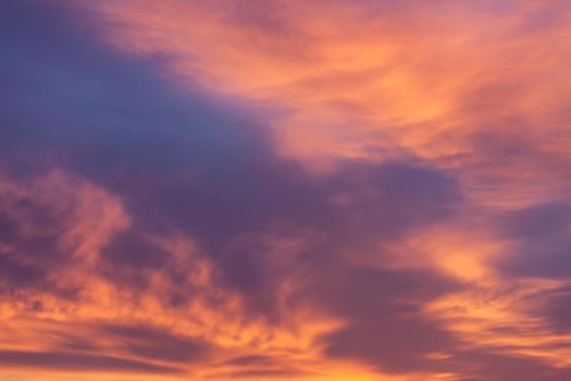 Dramatic red cloudscape area for background