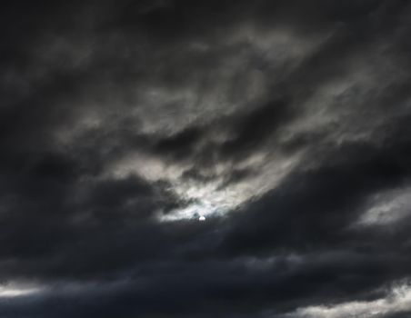 Dramatic sky. Dark storm clouds before rain