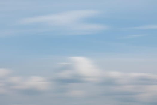 Blurred nature background.  Sky and clouds in motion blur