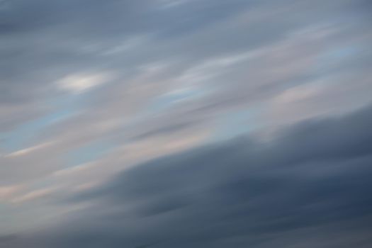 Blurred nature background.  Sky and clouds in motion blur