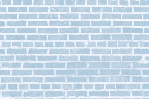 Old brick wall background. Texture of building facades  in light blue tonality