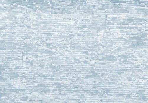 Old brick wall texture background  in light blue tonality