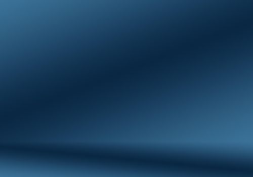 Gradient Blue abstract background. Smooth Dark blue with Black vignette Studio.