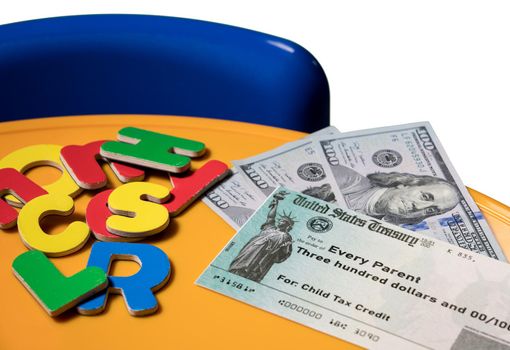 US Treasury illustrative check for child tax credit for a single dependent to illustrate American Rescue Plan Act of 2021 payments