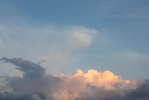 Sunset sky for background or sunrise sky and cloud at morning.