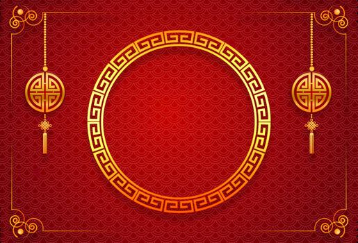 Happy Chinese new year card. Red background with traditional asian . Chinese mean Happy New Year, wealthy, Zodiac sign for greetings card, flyers, invitation, posters, brochure, banners, calendar.