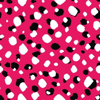 Abstract modern leopard seamless pattern. Animals trendy background. Pink decorative vector stock illustration for print, card, postcard, fabric, textile. Modern ornament of stylized skin.