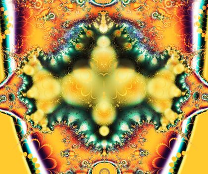 Computer generated abstract colorful fractal artwork for creative design, art, home decoration and entertainment