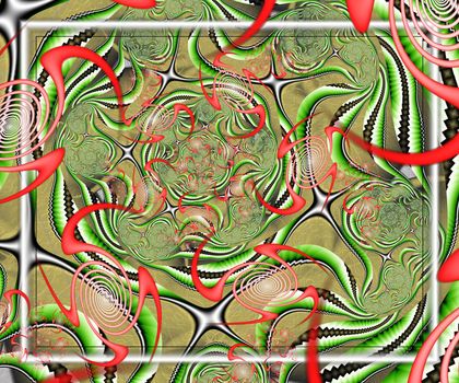 Computer generated abstract colorful fractal artwork for creative design, art, home decoration and entertainment