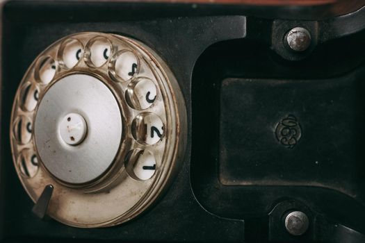 retro telephone communication classic style technology vintage. High quality photo
