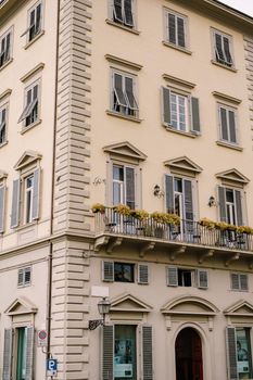 The facade of a building in Florence, Italy