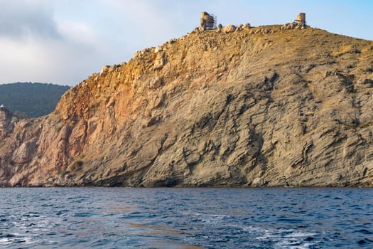 Sevastopol, Crimea. Coastline with a rocky shore