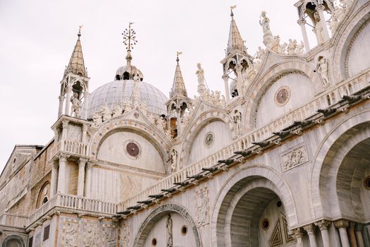 St. Mark's Cathedral is the cathedral of Venice, an example of Byzantine architecture in Western Europe. Located on St. Mark's Square, next to the Doge's Palace