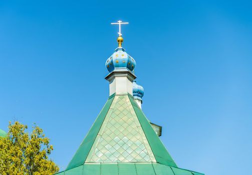 City landscape with a view of the Znamensky convent. Irkutsk, Russia