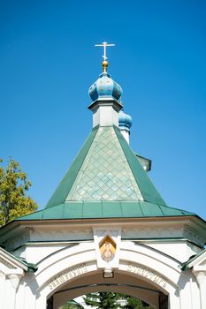 City landscape with a view of the Znamensky convent. Irkutsk, Russia