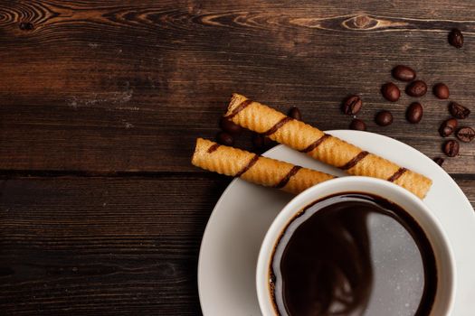 heart-shaped cookies dessert sweets coffee meal breakfast. High quality photo