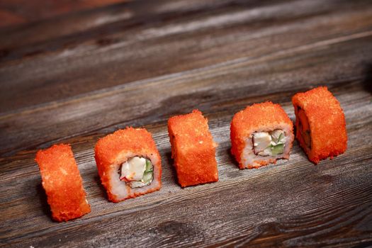 red sushi food diet food japanese cuisine delicacy. High quality photo
