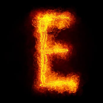 Fiery Font. Bright flamy font symbol. For writing words use Screen blending mode