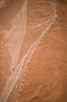 Tennis net and court,selected focus. Background.