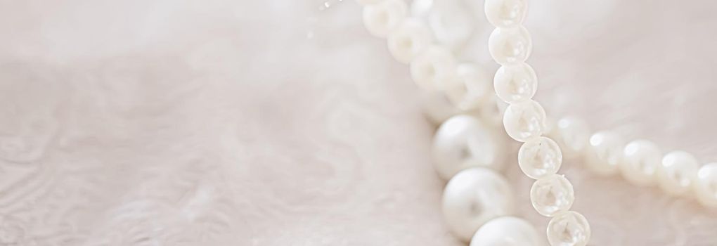 Pearl jewellery as luxury gift, closeup