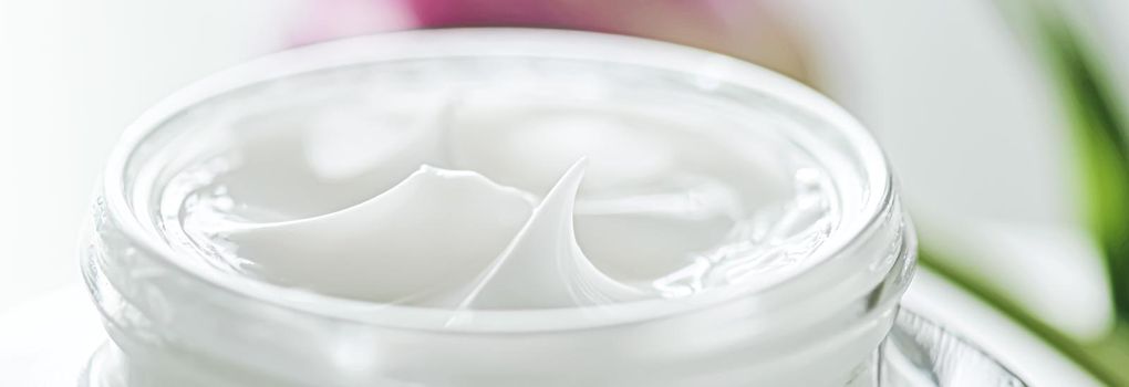 Face cream moisturiser as morning skin care routine, luxury cosmetics and skincare closeup