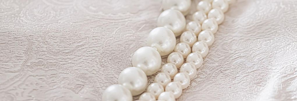 Pearl jewellery as luxury gift, closeup