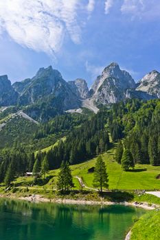 Gosau in Alps, Lake view, Austria, Europe