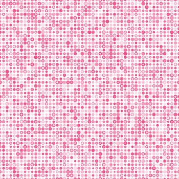 Abstract fashion polka dots background. White seamless pattern with pink gradient circles. Template design for invitation, poster, card, flyer, banner, textile, fabric.