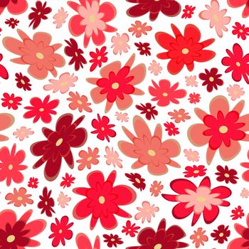 Trendy fabric pattern with miniature flowers.Summer print.Fashion design.Motifs scattered random.Elegant template for fashion prints.Pink on white.Good for fashion,textile,fabric,gift wrapping paper