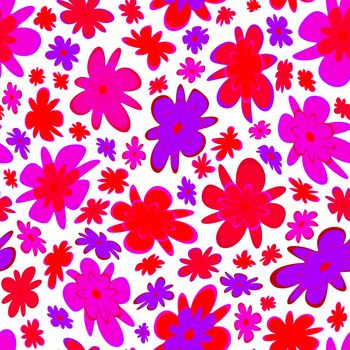 Trendy fabric pattern with miniature flowers.Summer print.Fashion design.Motifs scattered random.Elegant template for fashion prints.Good for fashion,textile,fabric,gift wrapping paper.Pink on white.