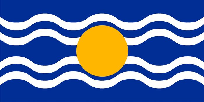 Flag of the West Indies Federation in blue white and orange