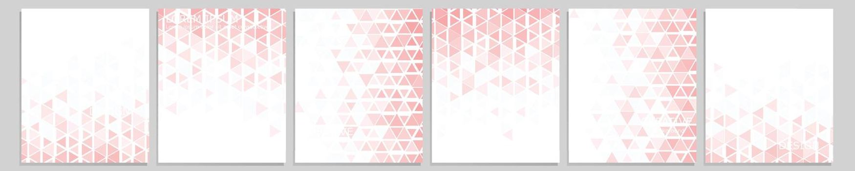 Set of vector cover notebook design. Abstract blue minimal triangles halftone template design for notebook paper, copybook brochures, book, magazine. Planner and diary cover for print.