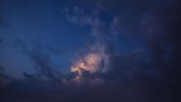 Beautiful sky with cloud during sunrise or sunset. Sunset clouds in the mountains. Abstract nature background.