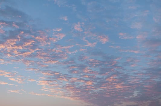 Natural background. Twilight beautiful sky. Twilight colorful sky and cloud with sunlight shine behind background