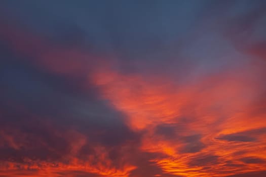 Nature background. Morning sky. Dramatic sunrise sky.