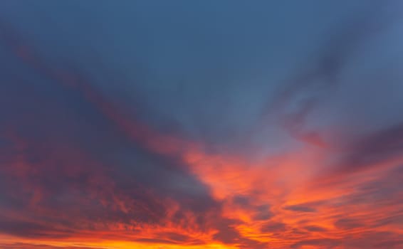 Nature background. Morning sky. Dramatic sunrise sky.
