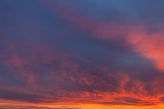 Nature background. Morning sky. Dramatic sunrise sky.