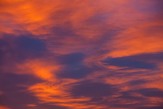 Nature background. Morning sky. Dramatic sunrise sky.