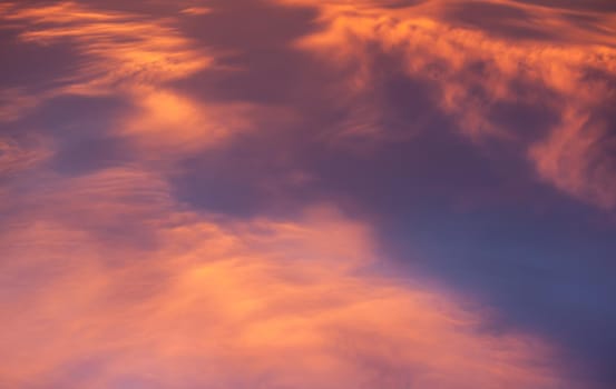Nature background. Morning sky. Dramatic sunrise sky.