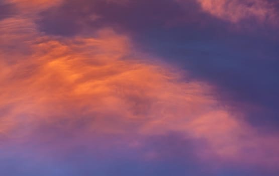 Nature background. Morning sky. Dramatic sunrise sky.