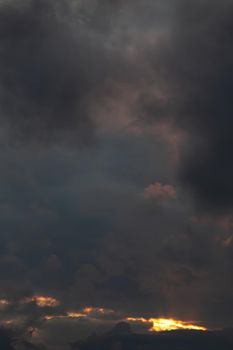 Abstract nature background. Colorful dramatic sky with cloud at sunset. Dramatic and moody pink, purple and blue cloudy sunset sky
