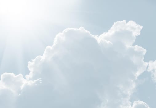 Natural sky background with clouds in light tonality. Abstract nature image for background use.